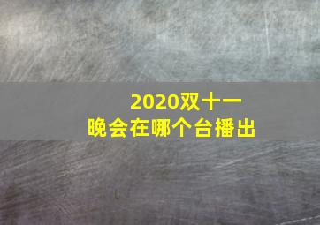 2020双十一晚会在哪个台播出