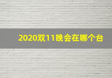 2020双11晚会在哪个台