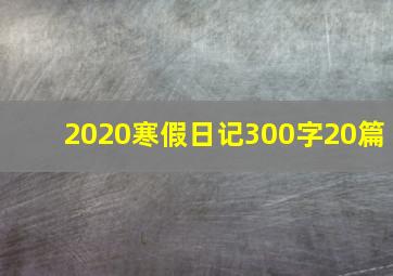 2020寒假日记300字20篇