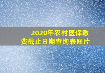 2020年农村医保缴费截止日期查询表图片