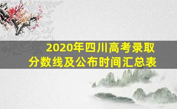 2020年四川高考录取分数线及公布时间汇总表