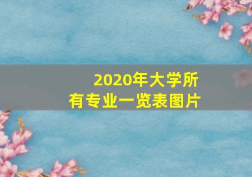 2020年大学所有专业一览表图片