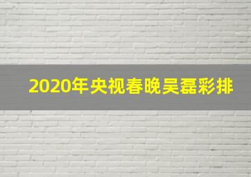 2020年央视春晚吴磊彩排