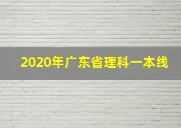 2020年广东省理科一本线