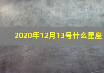 2020年12月13号什么星座