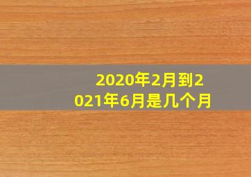 2020年2月到2021年6月是几个月