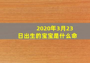 2020年3月23日出生的宝宝是什么命