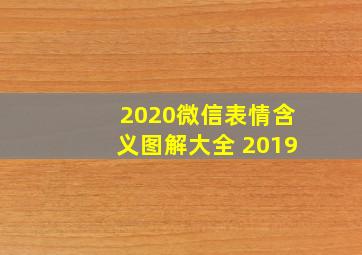 2020微信表情含义图解大全 2019