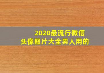 2020最流行微信头像图片大全男人用的