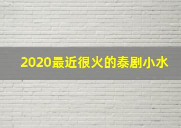 2020最近很火的泰剧小水