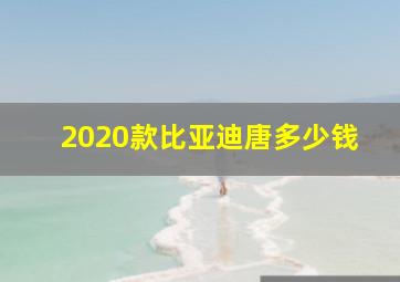 2020款比亚迪唐多少钱