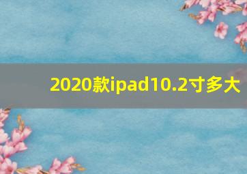 2020款ipad10.2寸多大