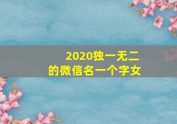 2020独一无二的微信名一个字女