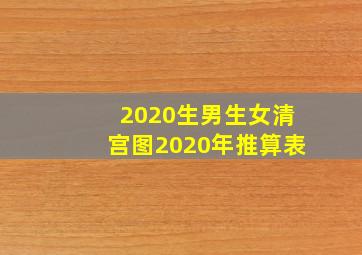 2020生男生女清宫图2020年推算表