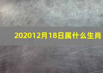 202012月18日属什么生肖