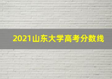 2021山东大学高考分数线