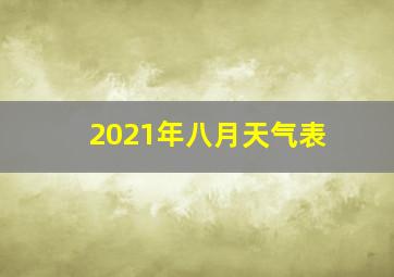 2021年八月天气表