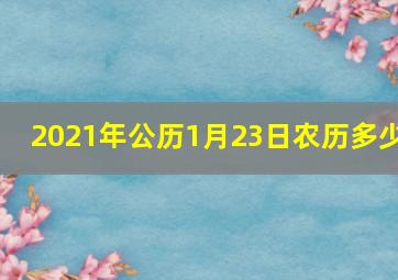 2021年公历1月23日农历多少