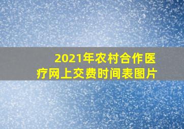 2021年农村合作医疗网上交费时间表图片