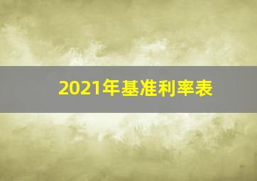 2021年基准利率表