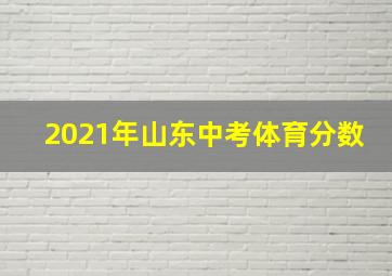 2021年山东中考体育分数