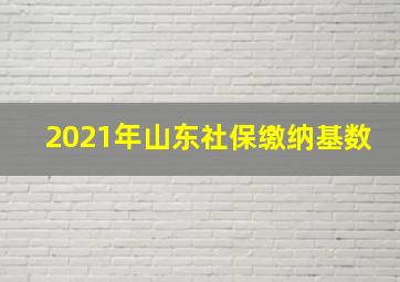 2021年山东社保缴纳基数