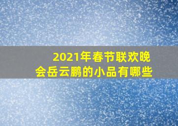 2021年春节联欢晚会岳云鹏的小品有哪些