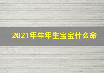 2021年牛年生宝宝什么命