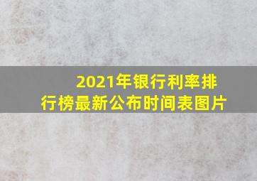 2021年银行利率排行榜最新公布时间表图片