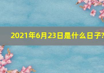 2021年6月23日是什么日子?