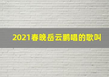 2021春晚岳云鹏唱的歌叫