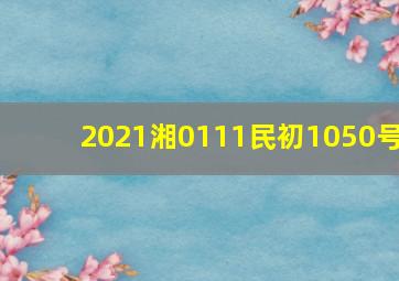 2021湘0111民初1050号