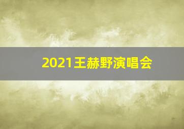 2021王赫野演唱会