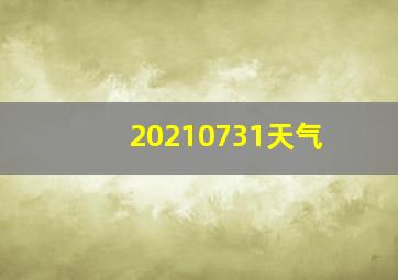 20210731天气