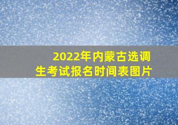 2022年内蒙古选调生考试报名时间表图片