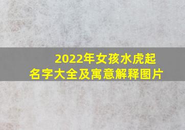 2022年女孩水虎起名字大全及寓意解释图片