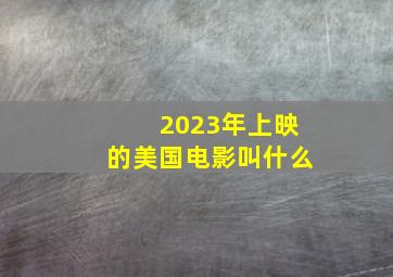 2023年上映的美国电影叫什么