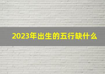 2023年出生的五行缺什么