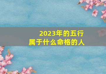 2023年的五行属于什么命格的人