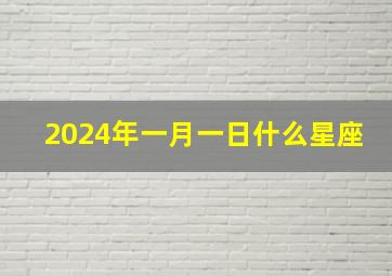 2024年一月一日什么星座