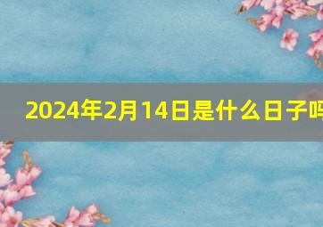 2024年2月14日是什么日子吗