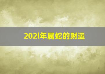 202l年属蛇的财运