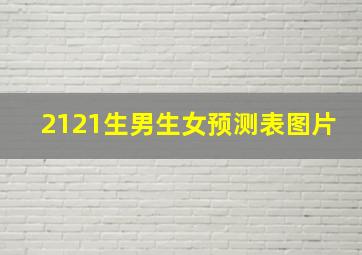 2121生男生女预测表图片