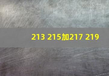 213+215加217+219