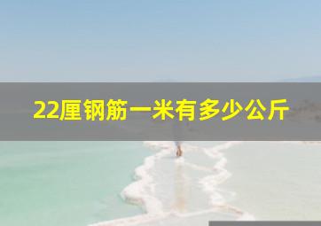 22厘钢筋一米有多少公斤