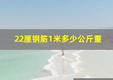 22厘钢筋1米多少公斤重