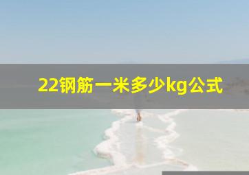 22钢筋一米多少kg公式