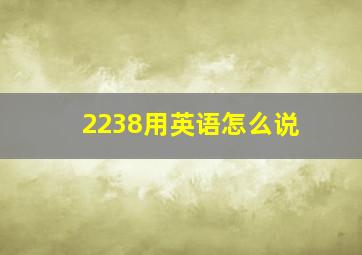 2238用英语怎么说