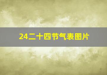 24二十四节气表图片