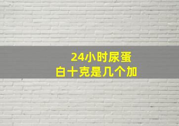 24小时尿蛋白十克是几个加